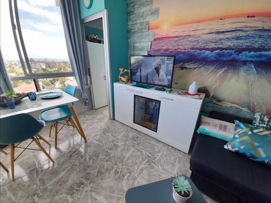 Traumhafte Wohnung Mit Panoramablick Und Pool Playa del Inglés Exteriör bild