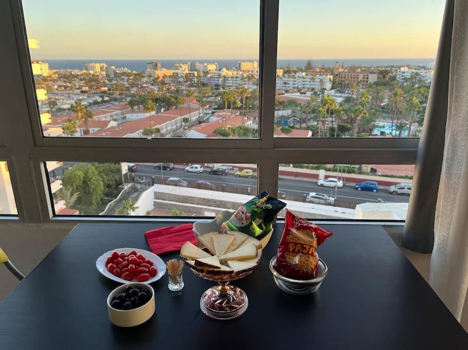 Traumhafte Wohnung Mit Panoramablick Und Pool Playa del Inglés Exteriör bild