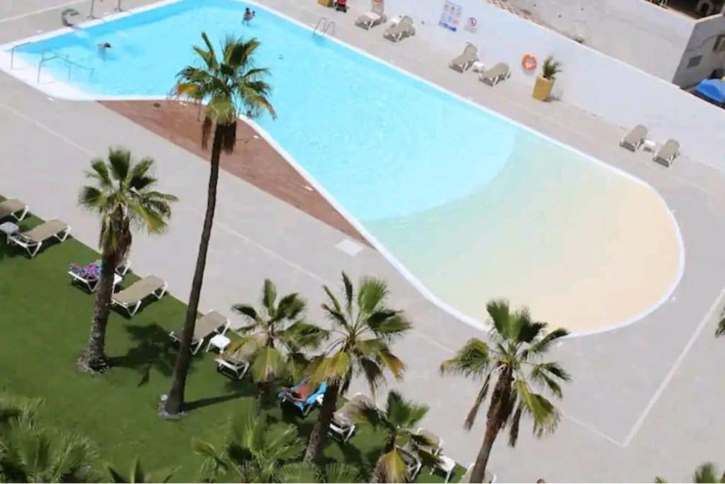 Traumhafte Wohnung Mit Panoramablick Und Pool Playa del Inglés Exteriör bild