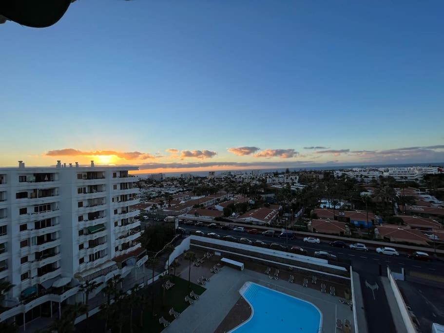 Traumhafte Wohnung Mit Panoramablick Und Pool Playa del Inglés Exteriör bild